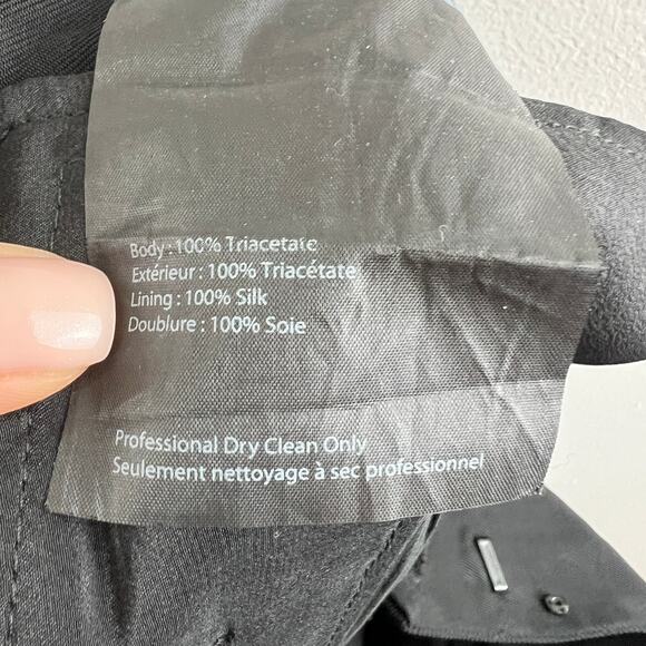 ALEXANDER WANG Pleated Front Cropped Pants Trousers Size 2 Black High Waist - Picture 7 of 8